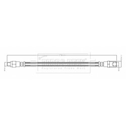Brake Hose Pipe BORG & BECK BBH8700 OE Ref 500327230