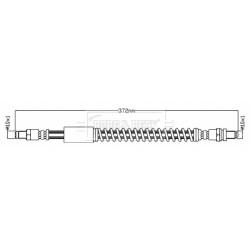 Brake Hose Pipe BORG & BECK BBH8704 OE Ref 3S512282BA BORG & BECK