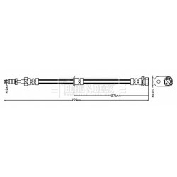 Brake Hose Pipe BORG & BECK BBH8706 OE Ref DV612C338AA