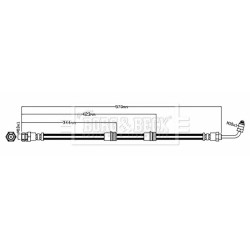 Brake Hose Pipe BORG & BECK BBH8712 OE Ref 8U0611701 BORG & BECK