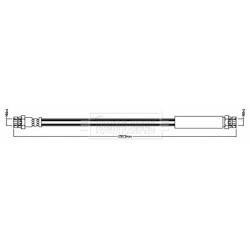 Brake Hose Pipe BORG & BECK BBH8713 OE Ref 8U0611775A BORG & BECK