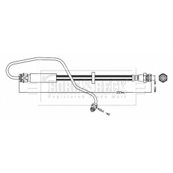 Brake Hose Pipe BORG & BECK BBH8716 OE Ref 8W0 611 707 B BORG & BECK