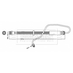 Brake Hose Pipe BORG & BECK BBH8717 OE Ref 8W0 611 708 B BORG & BECK