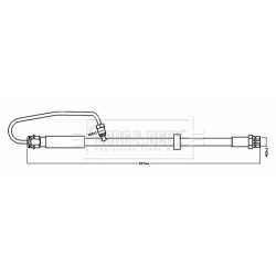Brake Hose Pipe BORG & BECK BBH8718 OE Ref 8W0611707D
