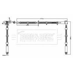 Brake Hose Pipe BORG & BECK BBH8720 OE Ref LR020006