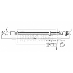 Brake Hose Pipe BORG & BECK BBH8732 OE Ref 6C0 611 775 BORG & BECK