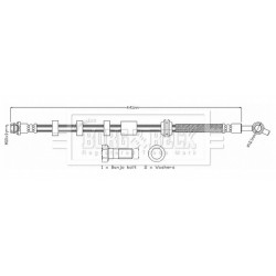 Brake Hose Pipe BORG & BECK BBH8733 OE Ref LR075355 BORG & BECK