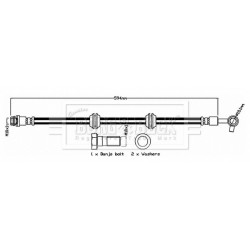 Brake Hose Pipe BORG & BECK BBH8735 OE Ref LR072025