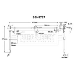 Brake Hose Pipe BORG & BECK BBH8737 OE Ref LR079543 BORG & BECK