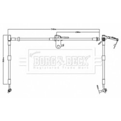 Brake Hose Pipe BORG & BECK BBH8739 OE Ref LR033362 BORG & BECK