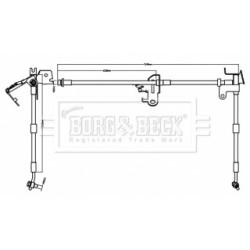 Brake Hose Pipe BORG & BECK BBH8740 OE Ref LR033363