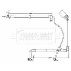 Brake Hose Pipe BORG & BECK BBH8741 OE Ref LR049074 BORG & BECK