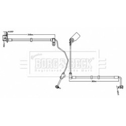 Brake Hose Pipe BORG & BECK BBH8742 OE Ref LR049075 BORG & BECK