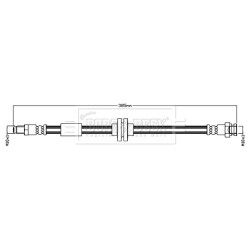 Brake Hose Pipe BORG & BECK BBH8745 OE Ref 52005328