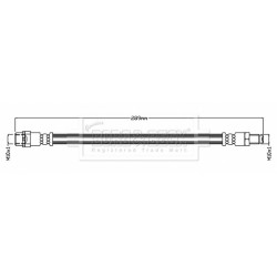 Brake Hose Pipe BORG & BECK BBH8748 OE Ref 34302284748