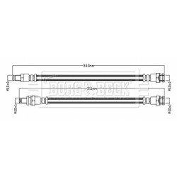 Brake Hose Pipe BORG & BECK BBH8753 OE Ref 4514200148