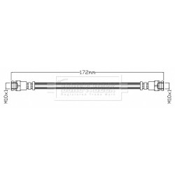 Brake Hose Pipe BORG & BECK BBH8768 OE Ref 51902262