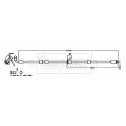 Brake Hose Pipe BORG & BECK BBH8783 OE Ref 31445298 BORG & BECK