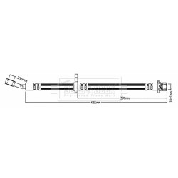 Brake Hose Pipe BORG & BECK BBH8792 OE Ref 01466S5AN00 BORG & BECK