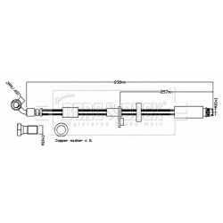 Brake Hose Pipe BORG & BECK BBH8793 OE Ref 9810455480 BORG & BECK