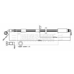 Brake Hose Pipe BORG & BECK BBH8794 OE Ref 9810455380 BORG & BECK