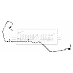 Brake Hose Pipe BORG & BECK BBH8795 OE Ref 9677691880