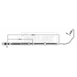 Brake Hose Pipe BORG & BECK BBH8802 OE Ref 9675077980 BORG & BECK