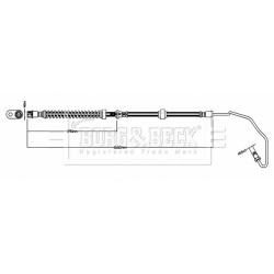 Brake Hose Pipe BORG & BECK BBH8803 OE Ref 9675077680