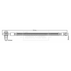 Brake Hose Pipe BORG & BECK BBH8804 OE Ref 4D0611775G BORG & BECK