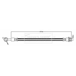 Brake Hose Pipe BORG & BECK BBH8809 OE Ref 462103DA5C BORG & BECK
