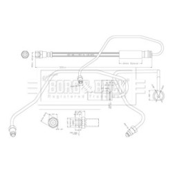 Brake Hose Pipe BORG & BECK BBH8816 OE Ref 80A 611 708 B BORG & BECK
