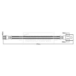 Brake Hose Pipe BORG & BECK BBH8820 OE Ref 1753950 BORG & BECK