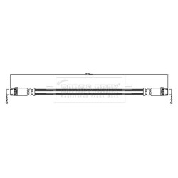 Brake Hose Pipe BORG & BECK BBH8821 OE Ref 3637286