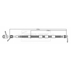 Brake Hose Pipe BORG & BECK BBH8824 OE Ref H1BC2078AB