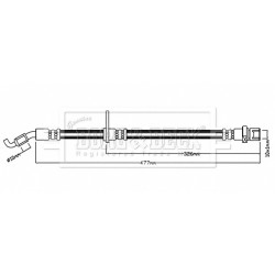 Brake Hose Pipe BORG & BECK BBH8842 OE Ref 26590AE070