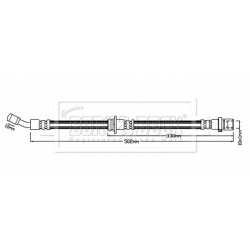 Brake Hose Pipe BORG & BECK BBH8843 OE Ref 26591FE010