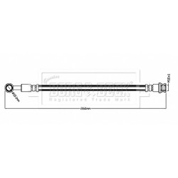 Brake Hose Pipe BORG & BECK BBH8846 OE Ref 5157052RA0 BORG & BECK