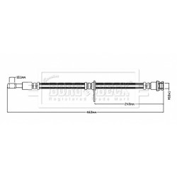 Brake Hose Pipe BORG & BECK BBH8847 OE Ref 5155068R00