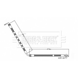 Brake Hose Pipe BORG & BECK BBH8853 OE Ref 1726951 BORG & BECK