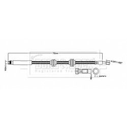 Brake Hose Pipe BORG & BECK BBH8863 OE Ref 462109298R