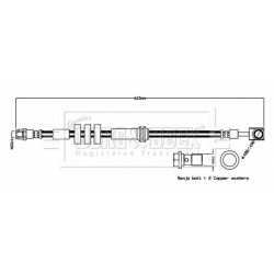 Brake Hose Pipe BORG & BECK BBH8864 OE Ref 2474200048