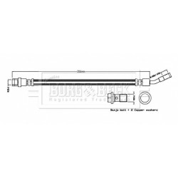 Brake Hose Pipe BORG & BECK BBH8865 OE Ref 2474203600