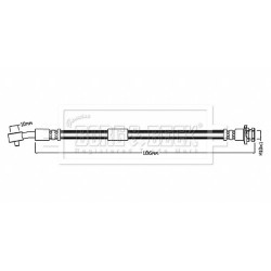 Brake Hose Pipe BORG & BECK BBH8873 OE Ref 463167096R BORG & BECK