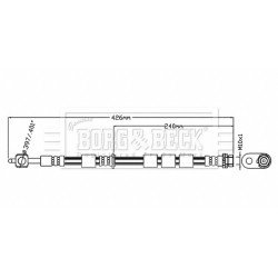 Brake Hose Pipe BORG & BECK BBH8880 OE Ref E4B12078AA