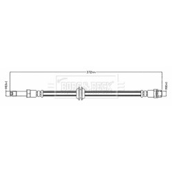 Brake Hose Pipe BORG & BECK BBH8892 OE Ref 34306879284 BORG & BECK