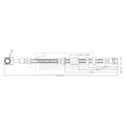 Brake Hose Pipe BORG & BECK BBH8897 OE Ref 2014979