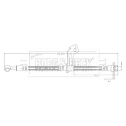 Brake Hose Pipe BORG & BECK BBH8898 OE Ref 58731 C5000