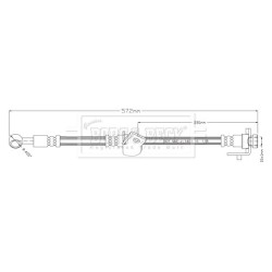 Brake Hose Pipe BORG & BECK BBH8900 OE Ref 58731 C8000 BORG & BECK