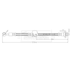 Brake Hose Pipe BORG & BECK BBH8901 OE Ref 58732 C8000 BORG & BECK