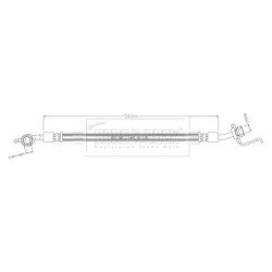 Brake Hose Pipe BORG & BECK BBH8902 OE Ref 58737 D3000 BORG & BECK